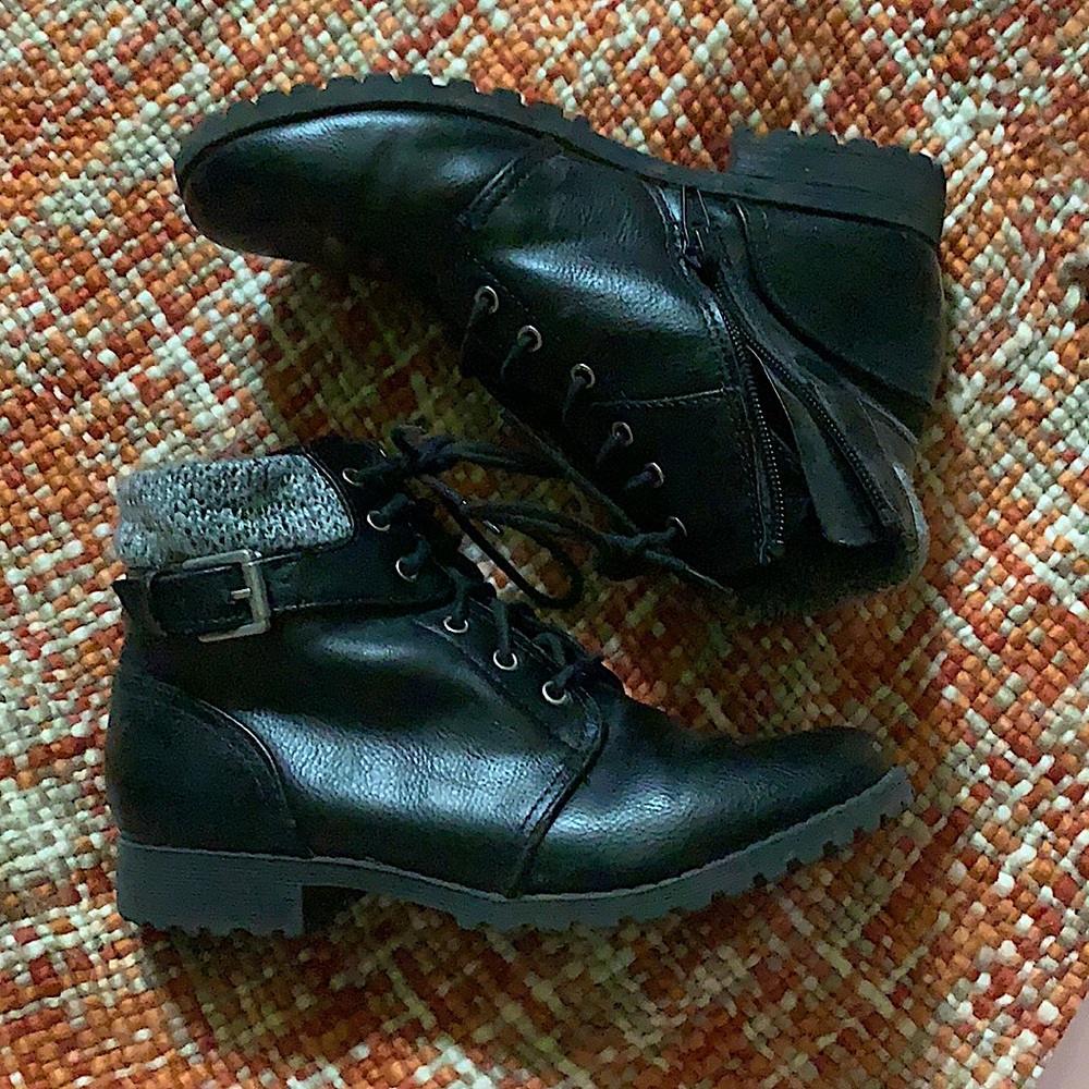 Kids, black dress boots.